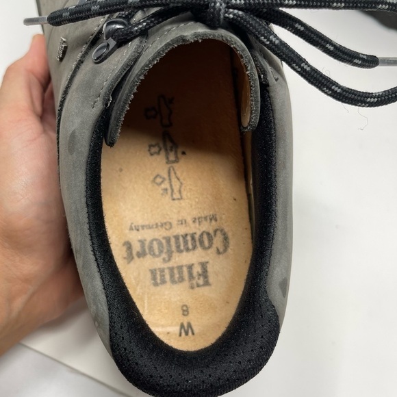 Finn Comfort Eppan Womens Hiking Walking Shoes Lace Up Leather Gray - Picture 7 of 10